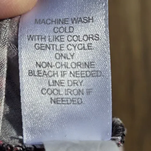 J Jill Red Black Floral Dress Women Small Long Sleeve Knee Length Soft Knit - Picture 7 of 8